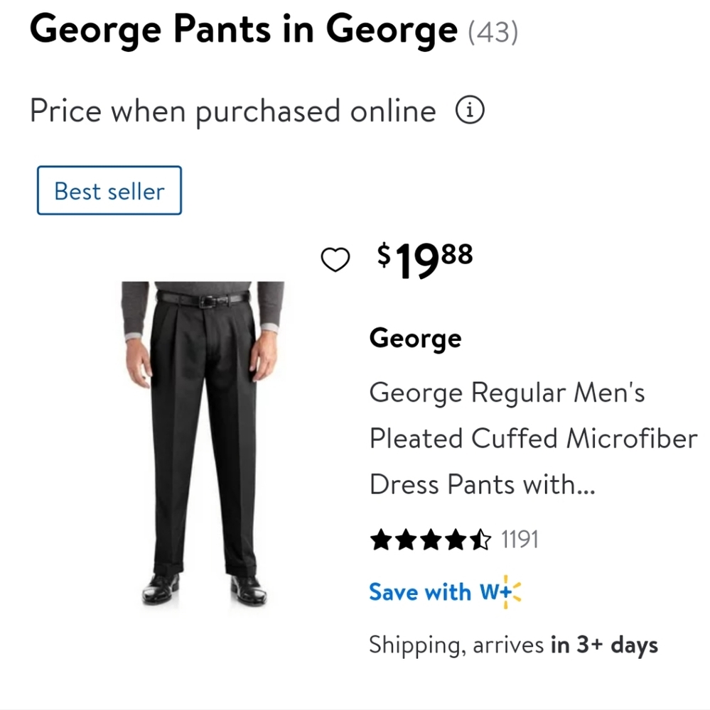 NWOT George mens pants